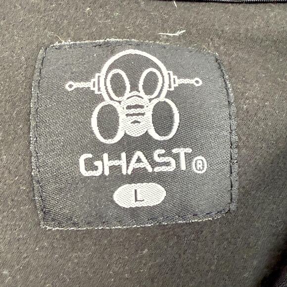 Ireland Track Jacket Mens Large Black Full Zip Irish Flag Stripes GHAST Satin - Picture 4 of 11